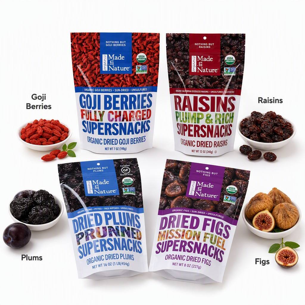 Custom Stand Up Pouches for Dried Fruits & Snacks | Food Grade Zipper Packaging Bags
